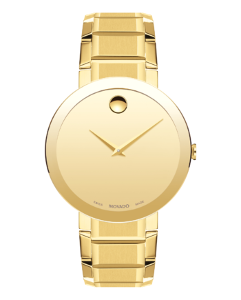 Movado Sapphire Yellow Gold price in Nigeria. Buy , 39 mm yellow gold PVD-finished stainless steel bezel-free case with flat edge-to-edge dark metalized sapphire crystal, gold-toned Museum dial and yellow gold PVD-finished stainless steel bracelet in Lagos and Abuja Nigeria