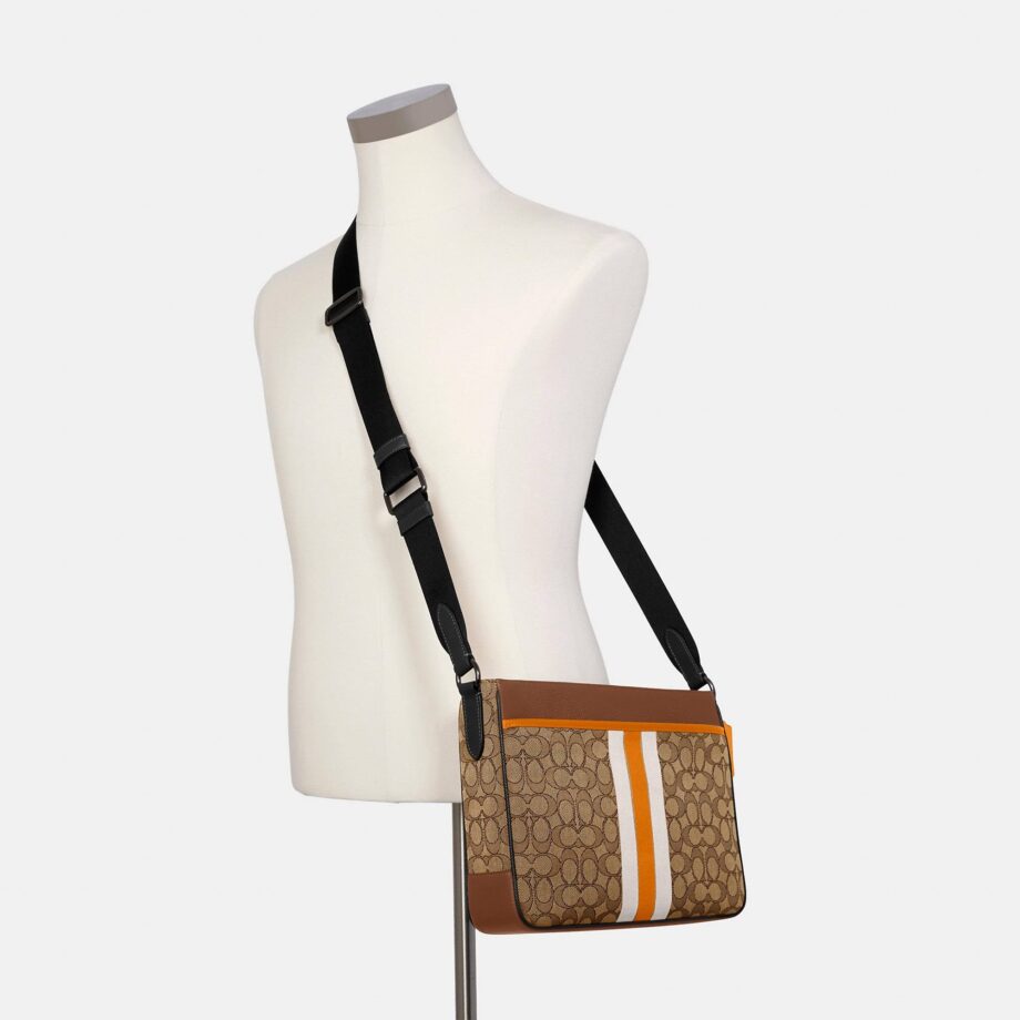 Coach Thompson Crossbody In Signature Jacquard With Varsity Stripe in Nigeria. Buy Coach Thompson Crossbody In Signature Jacquard With Varsity Stripe in Lagos Abuja Port Harcourt Ibadan Osun Ogun Edo Benin Nigeria