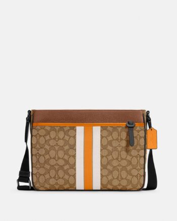 Coach Thompson Crossbody In Signature Jacquard With Varsity Stripe in Nigeria. Buy Coach Thompson Crossbody In Signature Jacquard With Varsity Stripe in Lagos Abuja Port Harcourt Ibadan Osun Ogun Edo Benin Nigeria