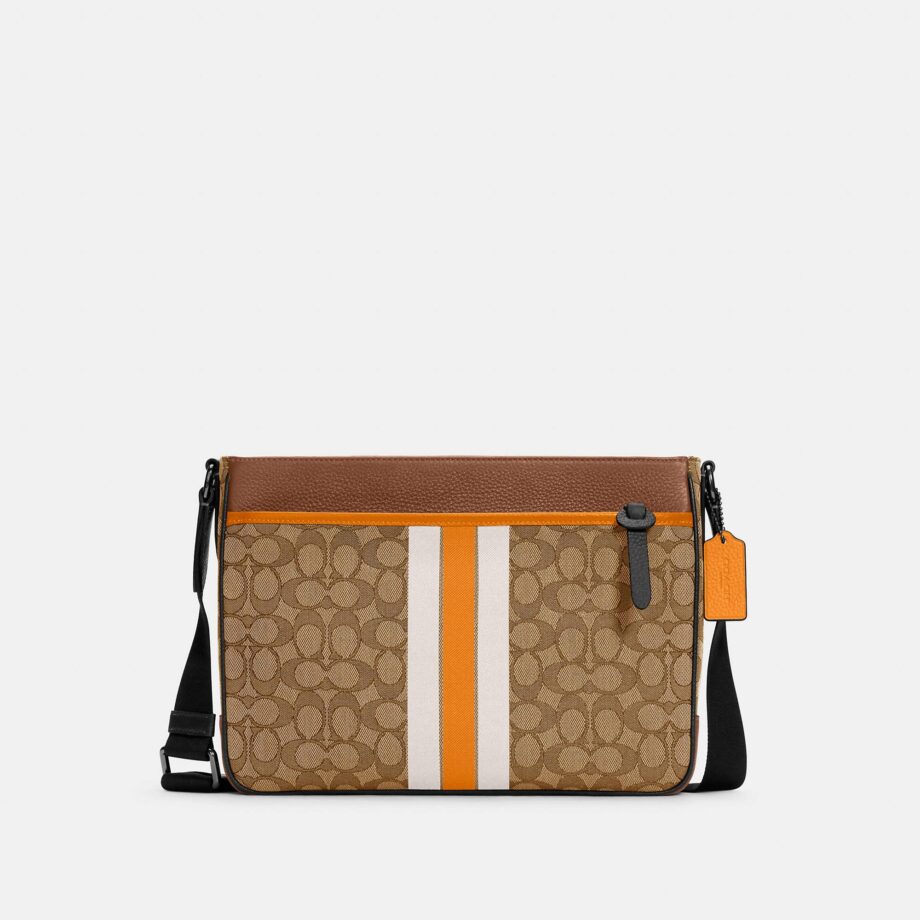 Coach Thompson Crossbody In Signature Jacquard With Varsity Stripe in Nigeria. Buy Coach Thompson Crossbody In Signature Jacquard With Varsity Stripe in Lagos Abuja Port Harcourt Ibadan Osun Ogun Edo Benin Nigeria