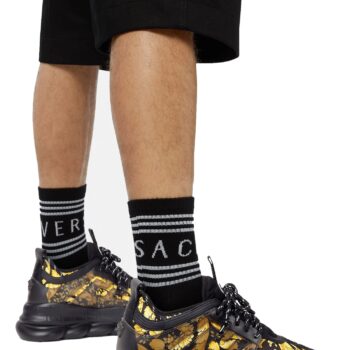 Versace Chain Reaction Sneakers Central Greek Key Print price in Nigeria. Buy Versace Chain Reaction Sneakers Black Authentic Original Shoes in Lagos Abuja Port Harcourt Jos Kano Ibadan Akure Ado Nigeria