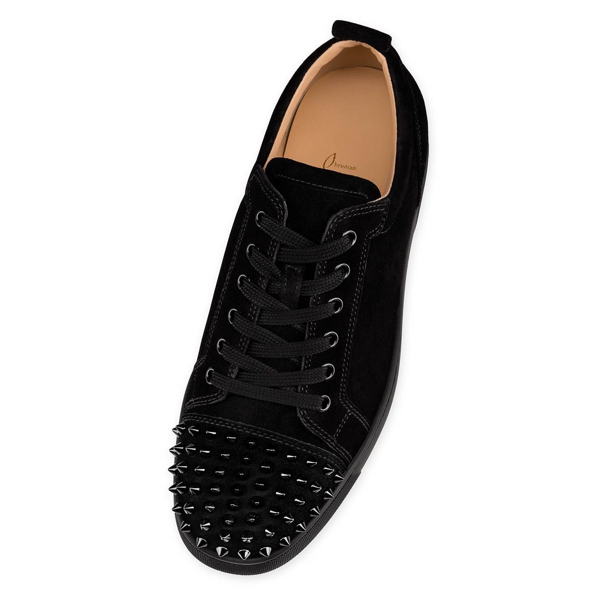 Christian Louboutin Men's Louis Junior Spike-Toe Leather Low-top Sneakers